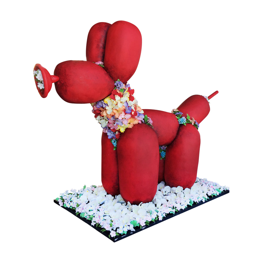 Red Dog Balloon Cake