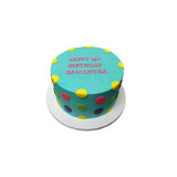 Simple Spotted Teal Cake
