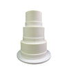 Ivory Metallic Initial Cake