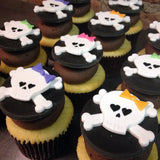 Girly Skull & Crossbone Cupcakes