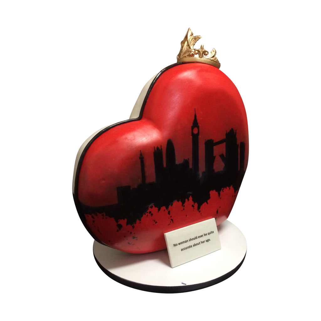 Princess Skylines Heart Cake