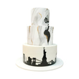 Marbled Skyline Cake
